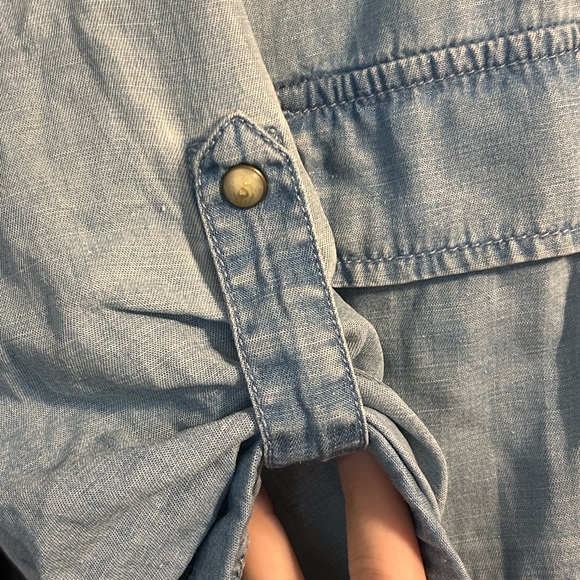 AllSaints Jura Denim Romper Light Wash Blue Size 6 - Picture 6 of 7